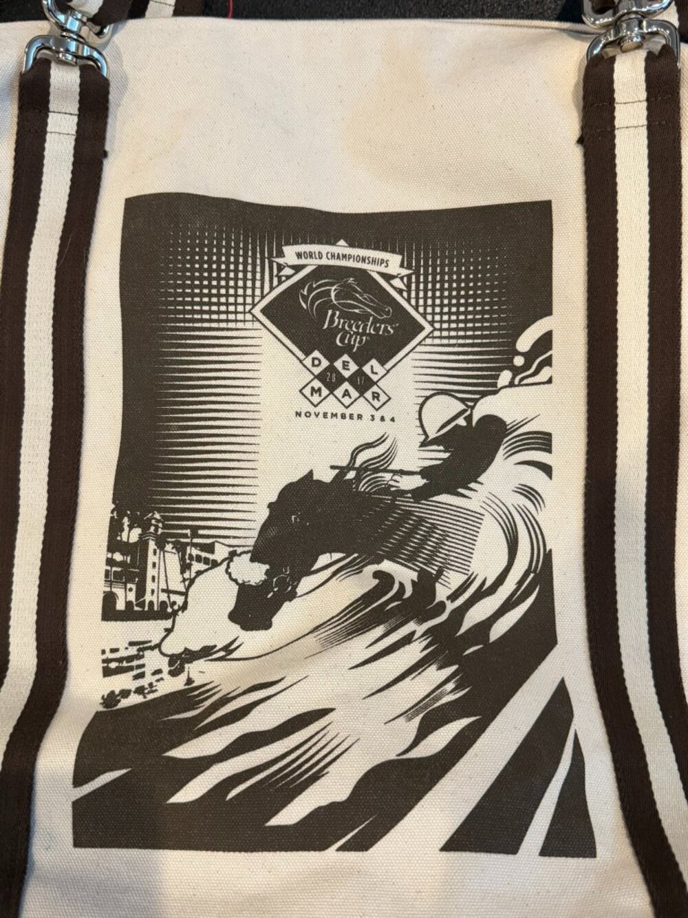 REBECCA RAY DESIGNS 2017 Breeders’ Cup Del Mar Tote Bag - Rare Limited Edition - Picture 3 of 6